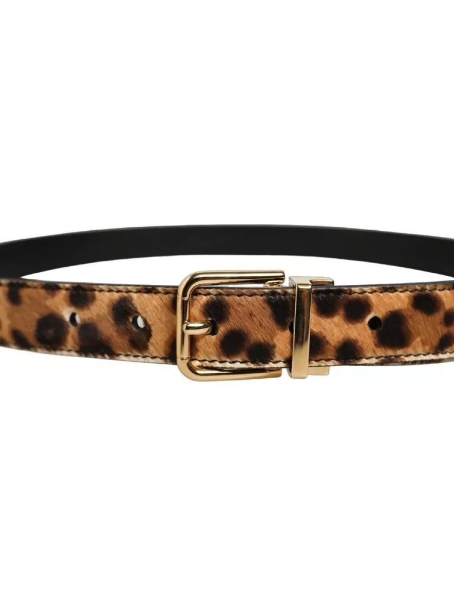 Dolce&Gabbana Leopard Calf Hair Belt