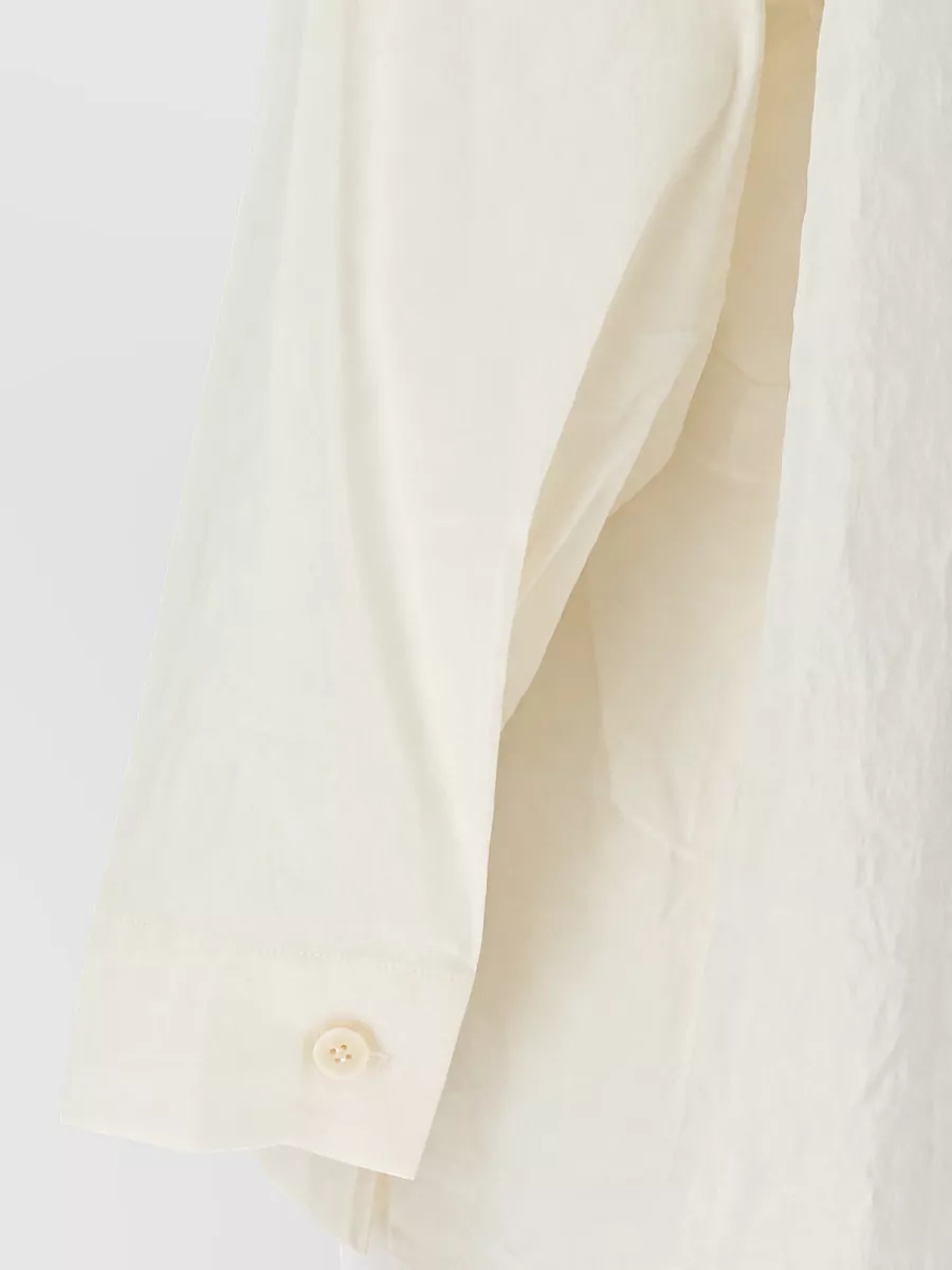 Issey Miyake Crinkled Long-Sleeve Shirt