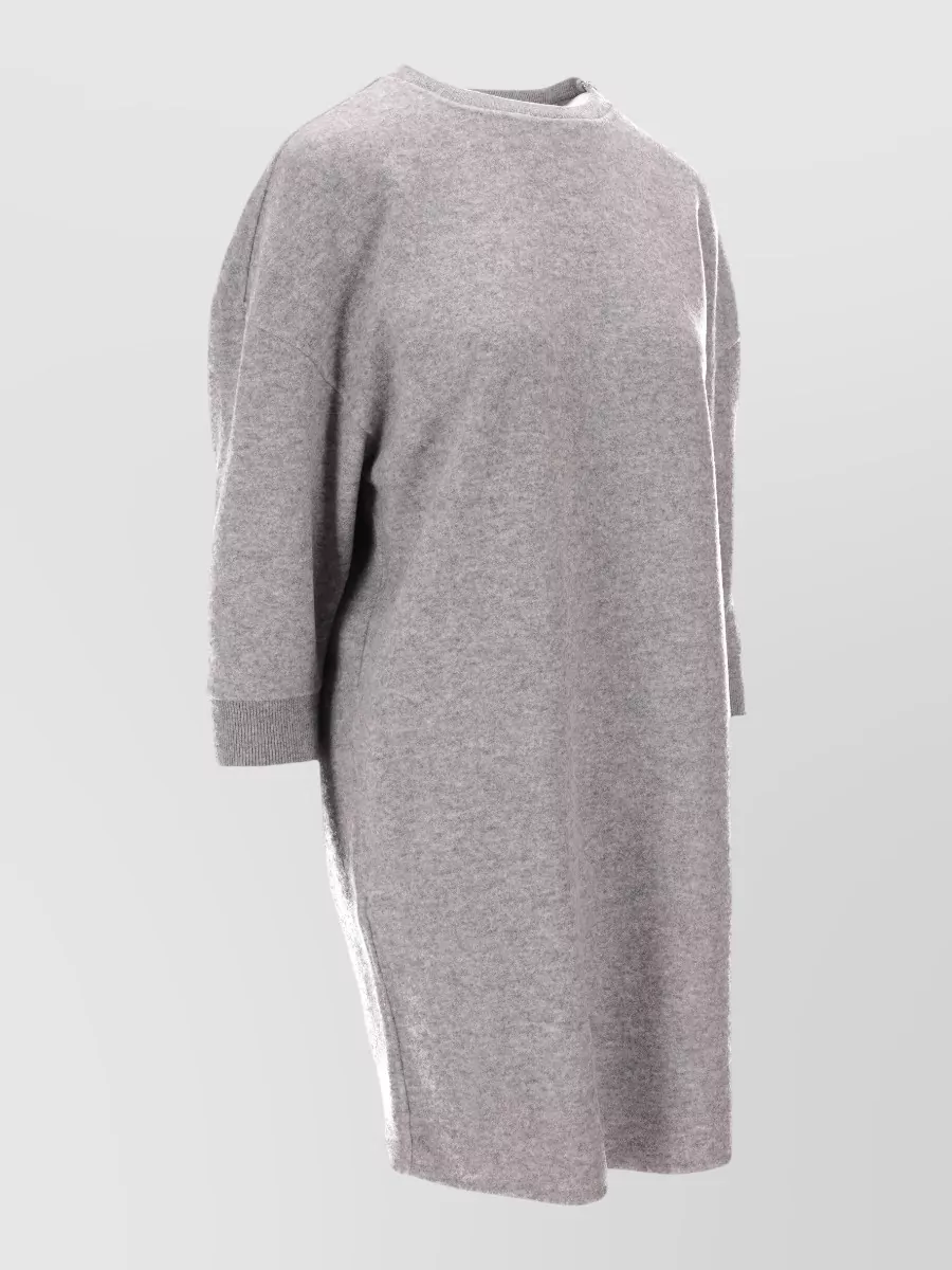 Max Mara Jersey Dress Three Quarter Sleeves Round Neck