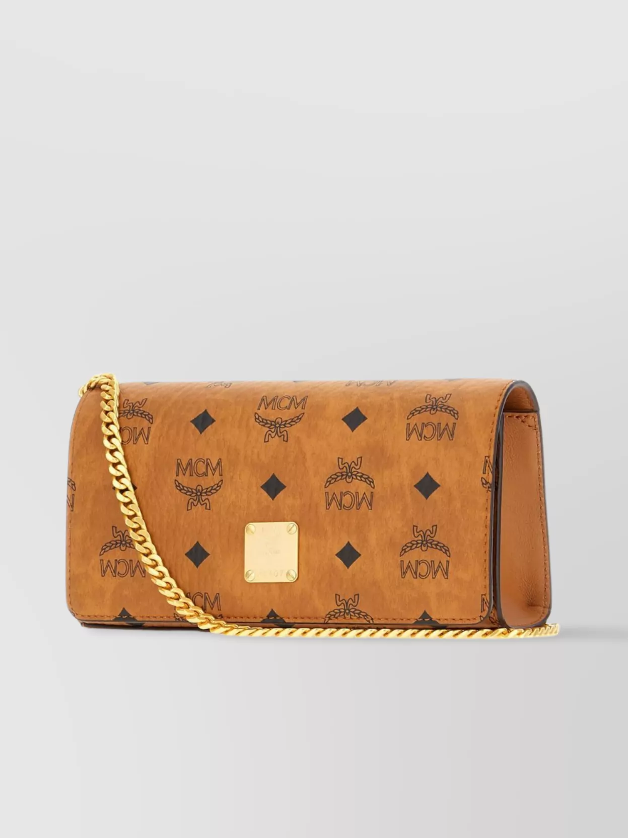 Mcm Rectangular Shape Crossbody Bag With Chain Strap