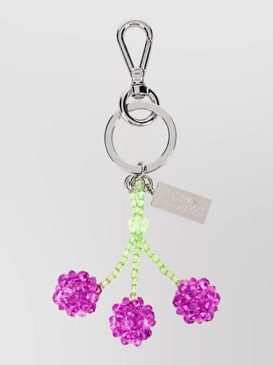 Mm6 Maison Margiela beaded cherry keyring