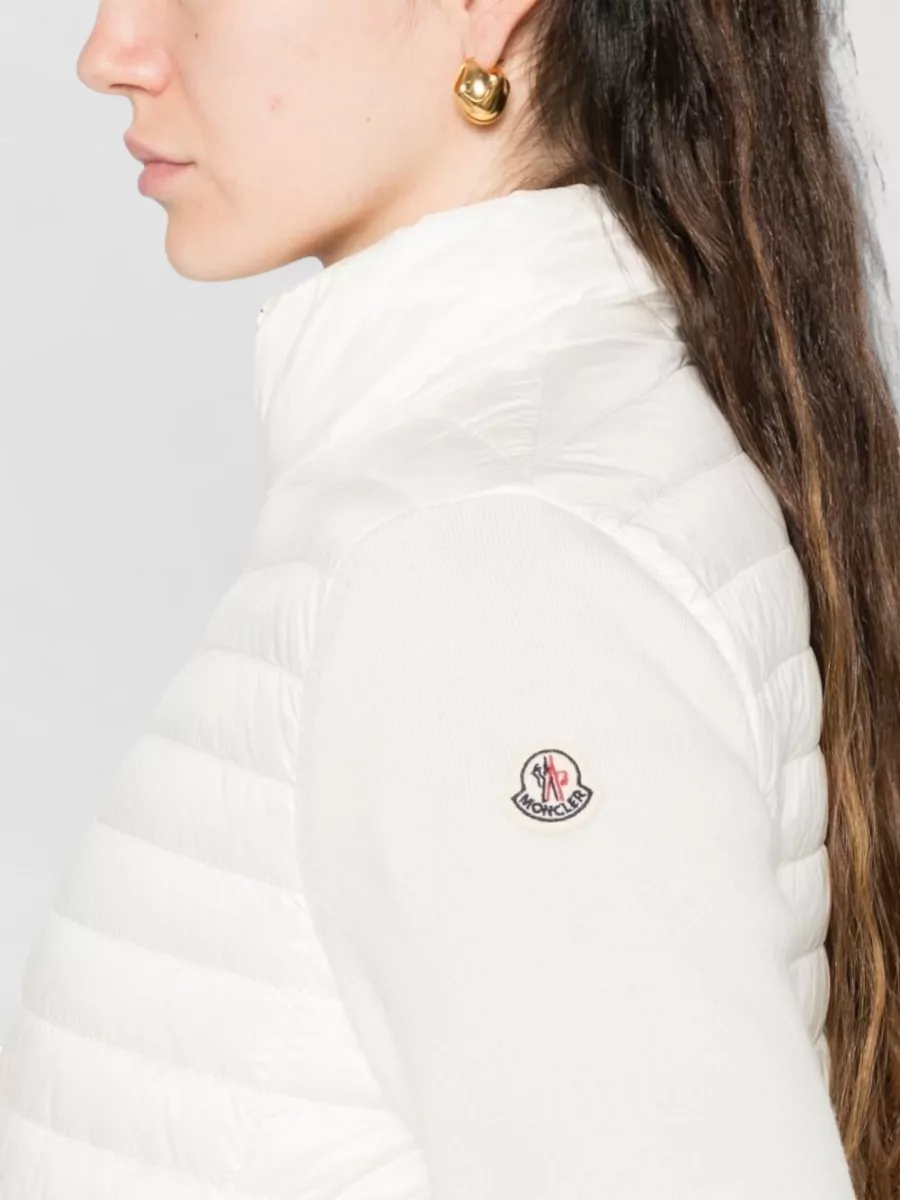 Moncler Down Quilted Zip-Up Cardigan