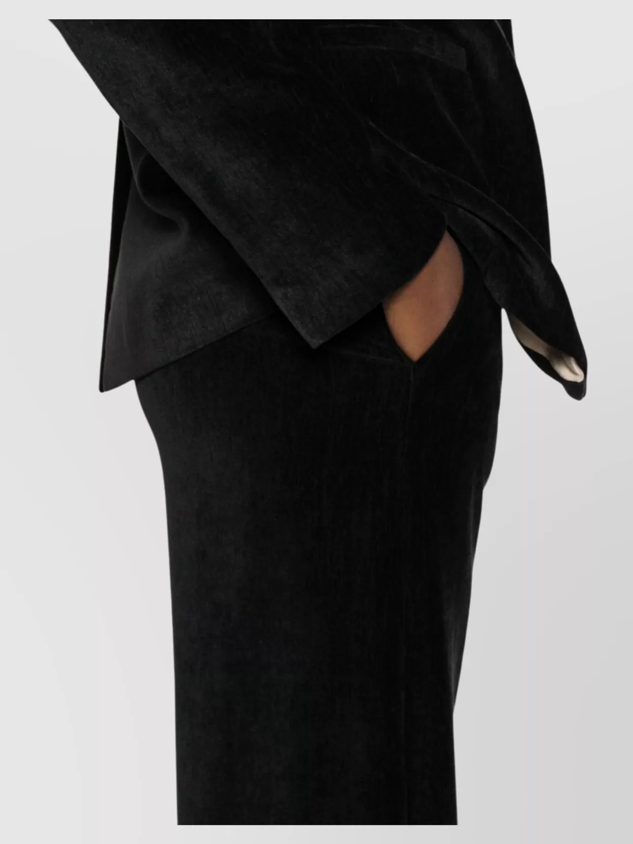 Forte Forte High-Waisted Wide-Leg Velvet Trousers