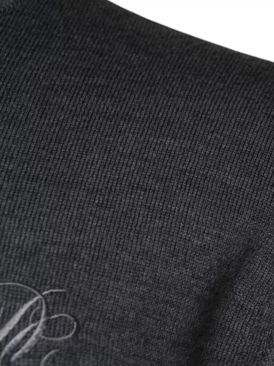 Dolce&Gabbana Wool Fine-Knit Crew-Neck Sweater