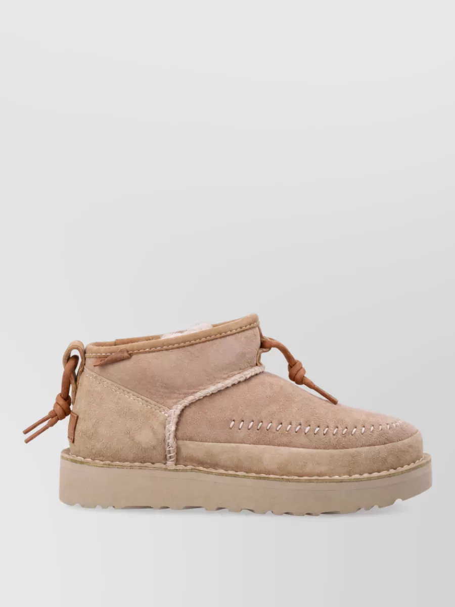 Ugg Leather Ultra Mini Crafted Boots