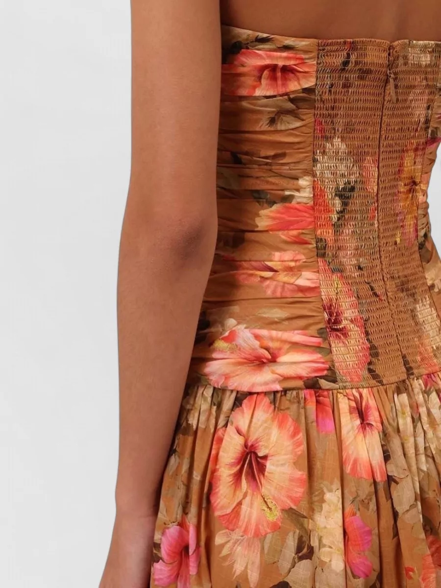 Zimmermann Cotton Cutout Tie Front Midi Dress