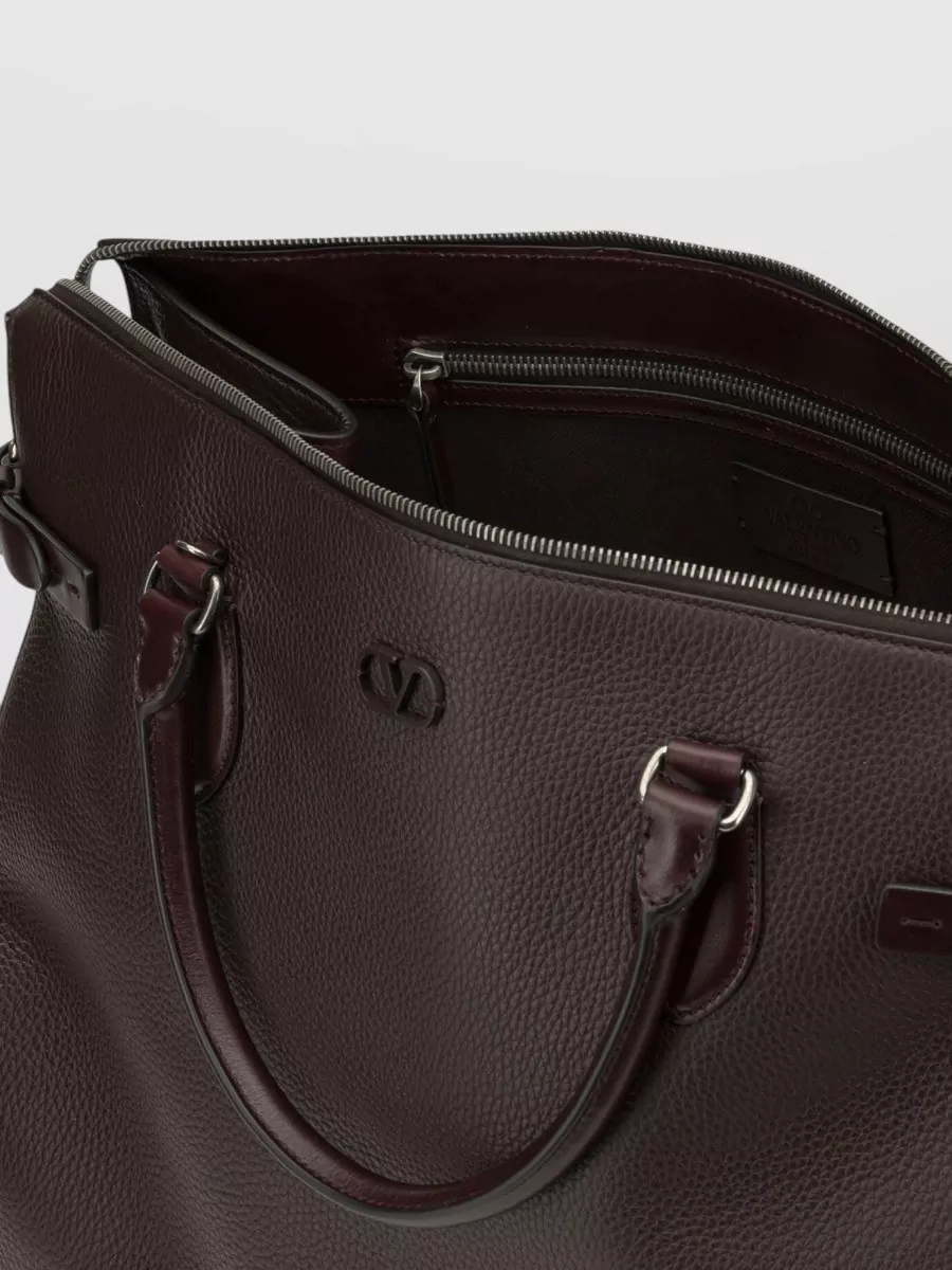 Valentino Garavani Calf Leather Large Top Handle Bag