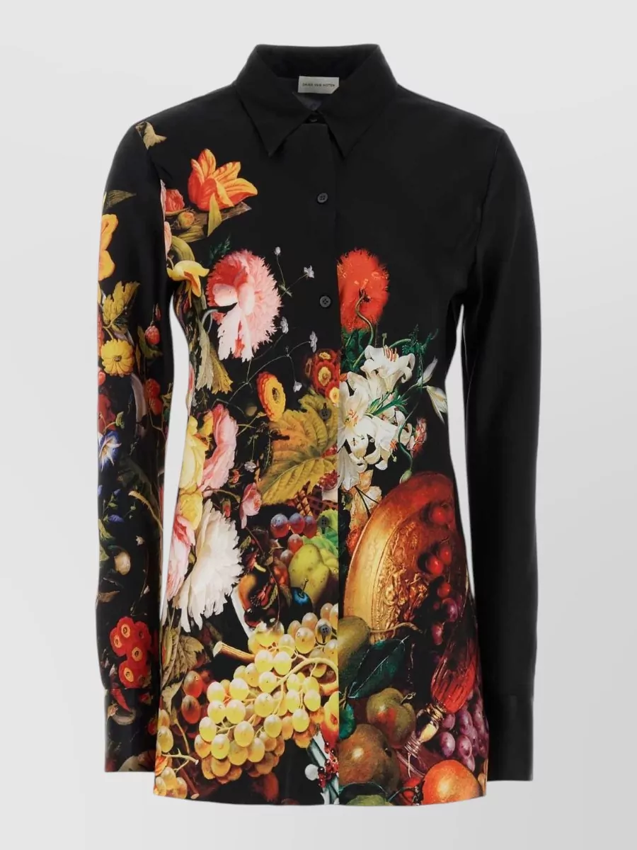 Dries Van Noten Silk printed satin shirt