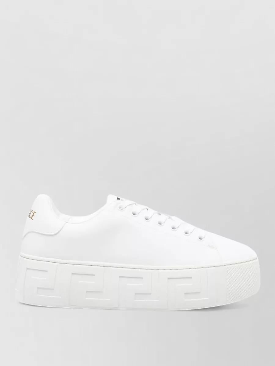 Versace Lace Up Low Top Round Toe Shoes