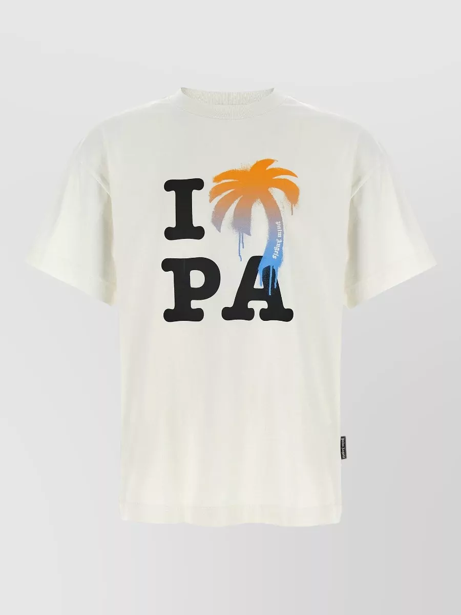Palm Angels Cotton jersey printed crew-neck short-sleeve t-shirt