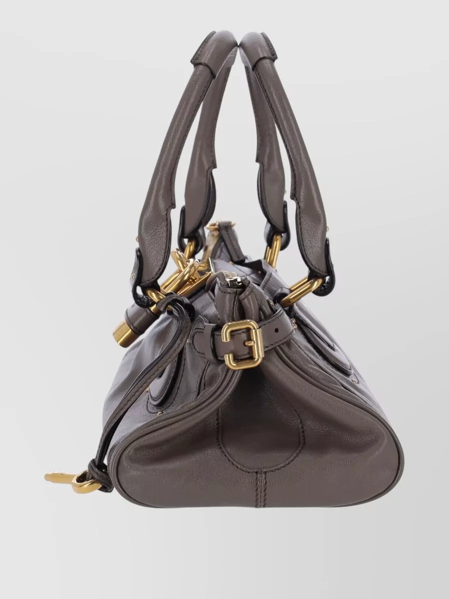 Chloé Shoulder Bag Double Handles Padlock Buckle