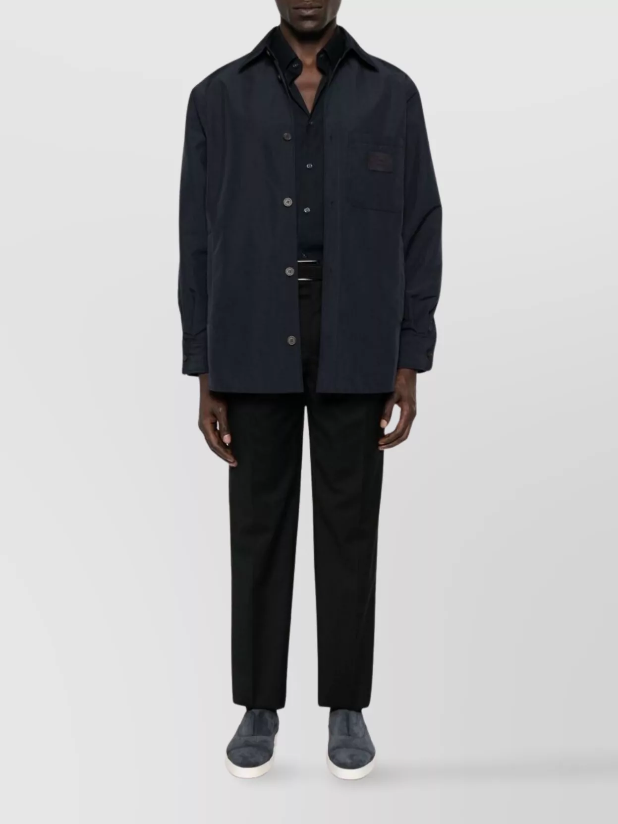 Emporio Armani Wool long-sleeve shirt | The Fashion Square