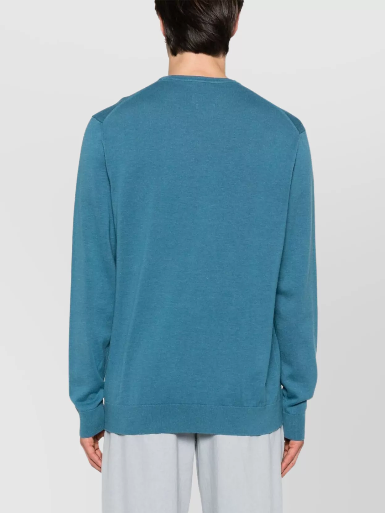 Calvin Klein Crew Neck Cotton Silk Blend Sweater