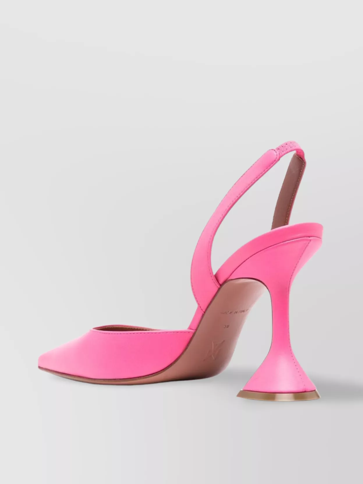 Amina Muaddi Holli 100Mm Slingback Pumps In Calf Leather