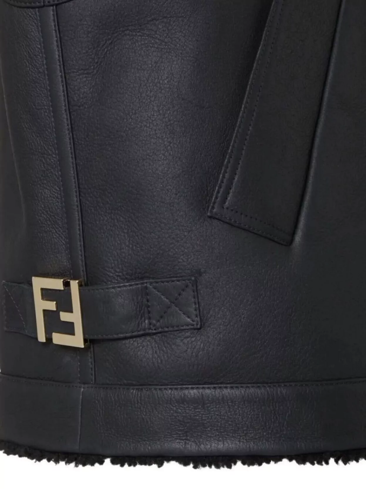 Fendi Shearling Gilet Fur Collar