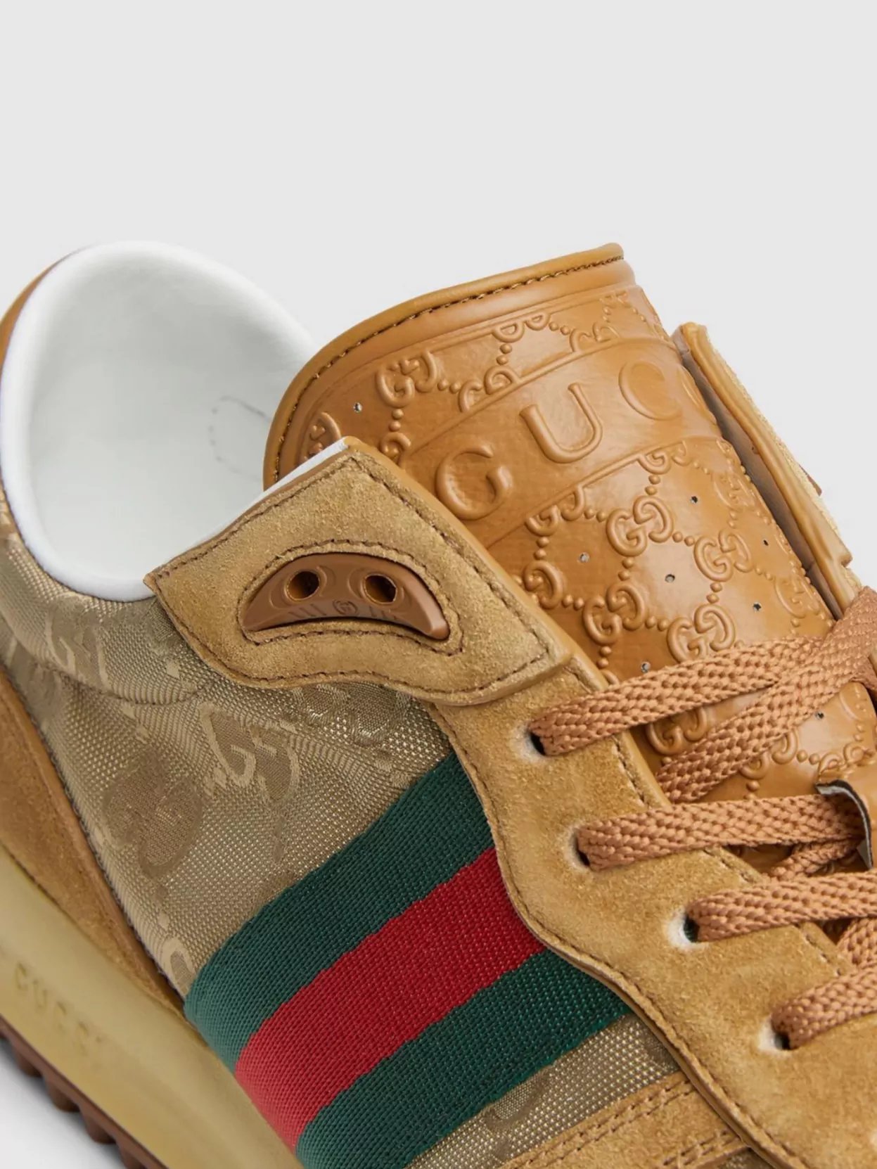 Gucci Nora Sneakers With Rubber Sole And Stripe