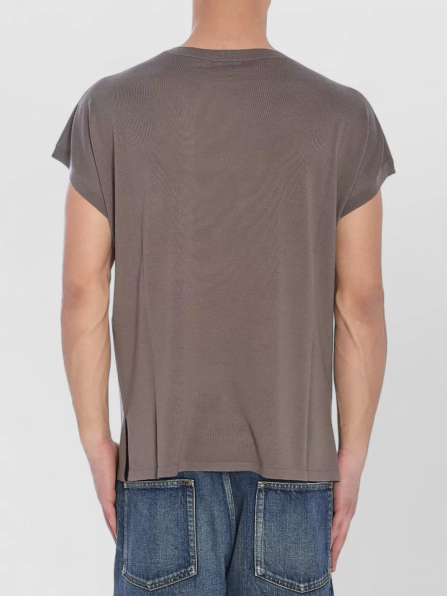 Saint Laurent Wool T Shirt Short Sleeves Patch Pocket