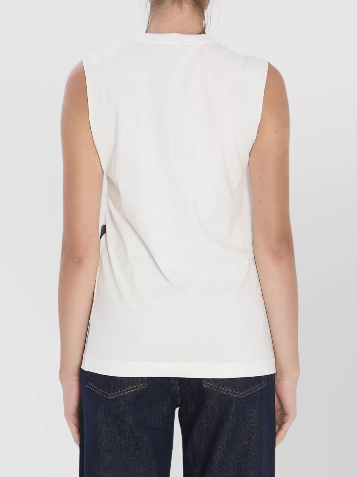 Dolce&Gabbana Graphic Print Sleeveless Jersey Top