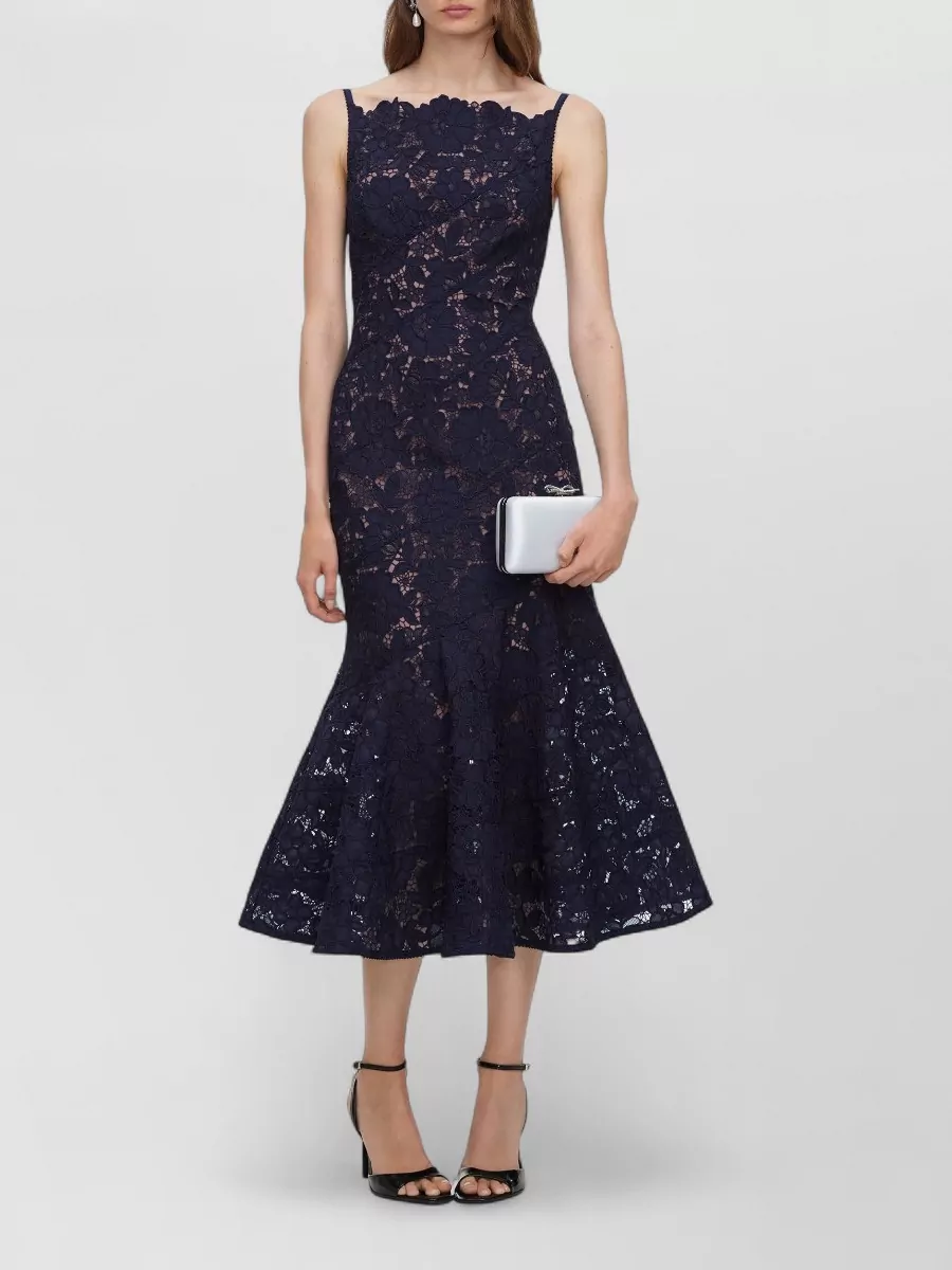 Self-Portrait spiral lace midi dress