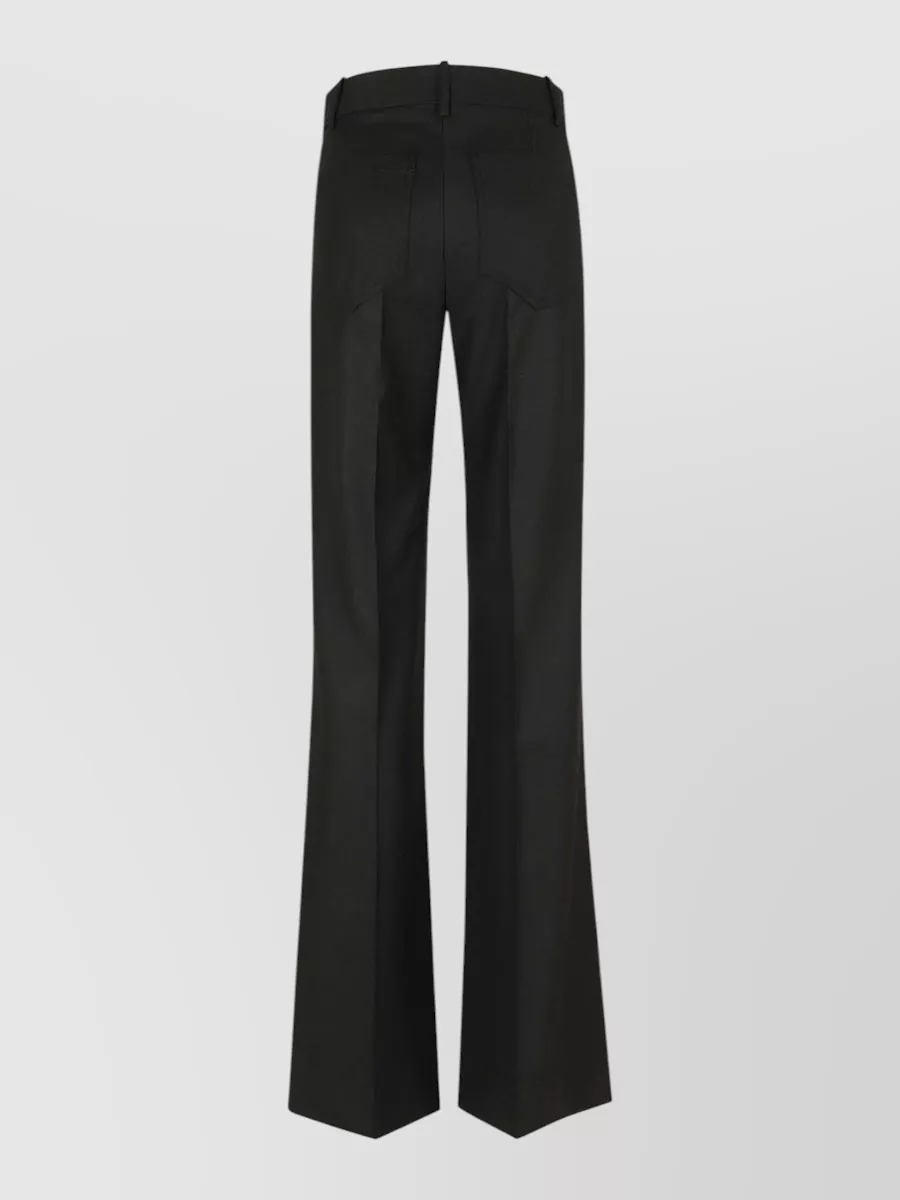 Victoria Beckham Wool-Blend Flared Tailored Trousers