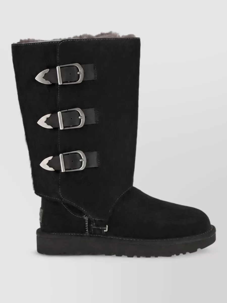 Ugg Suede Leather Lace-Up Boots