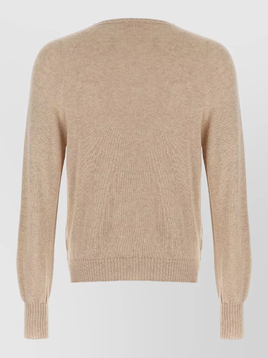 Ma'ry'ya cashmere cotton crew neck long-sleeve jumper