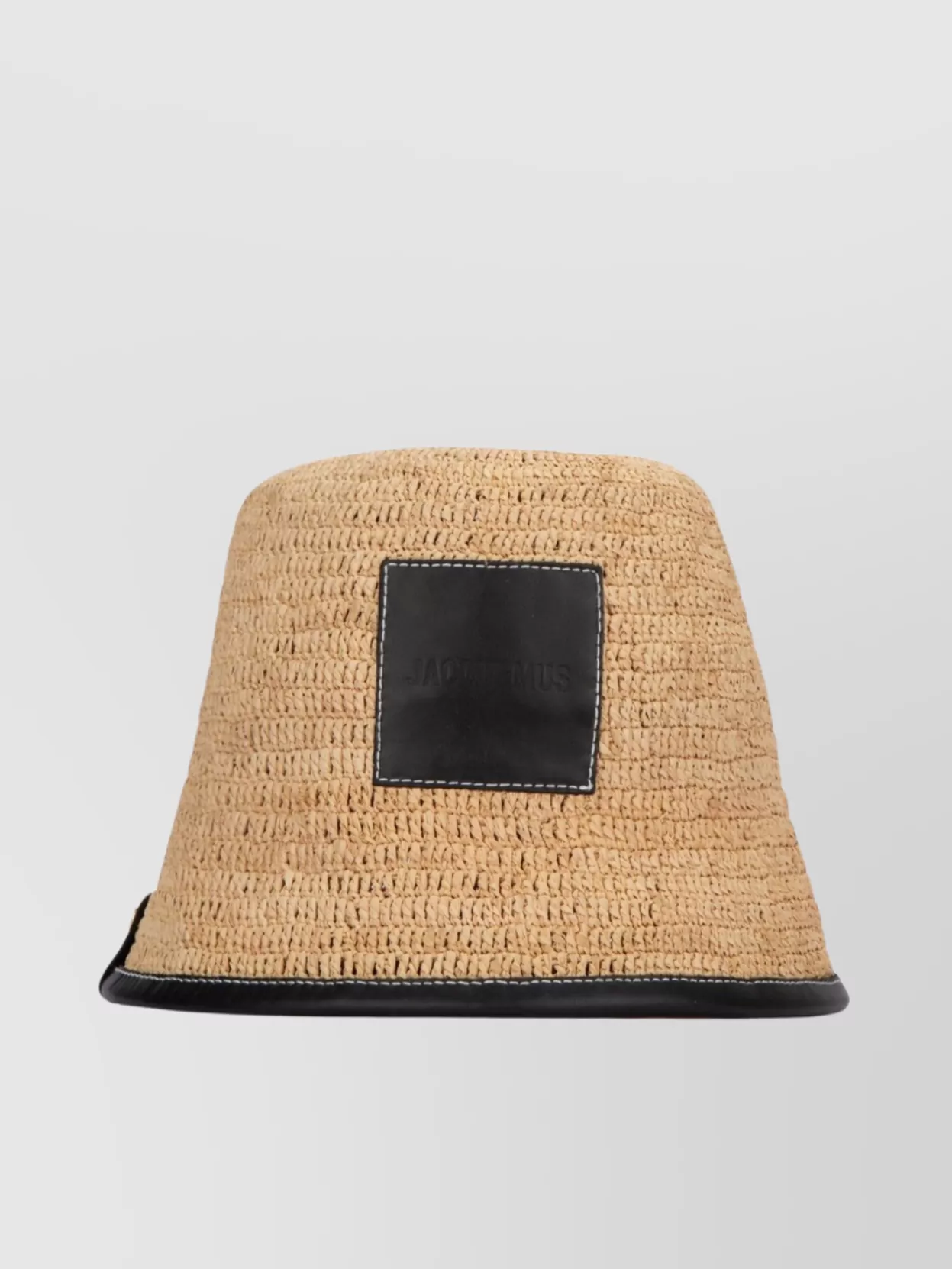 Shop Jacquemus Trimmed Structured Woven Hat