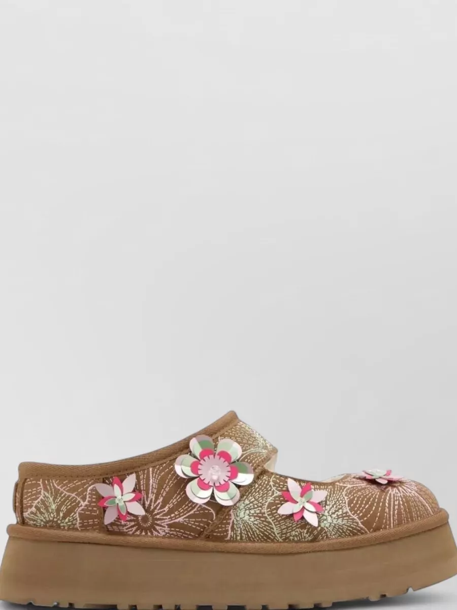 Ugg Suede Leather Mary Jane Slippers