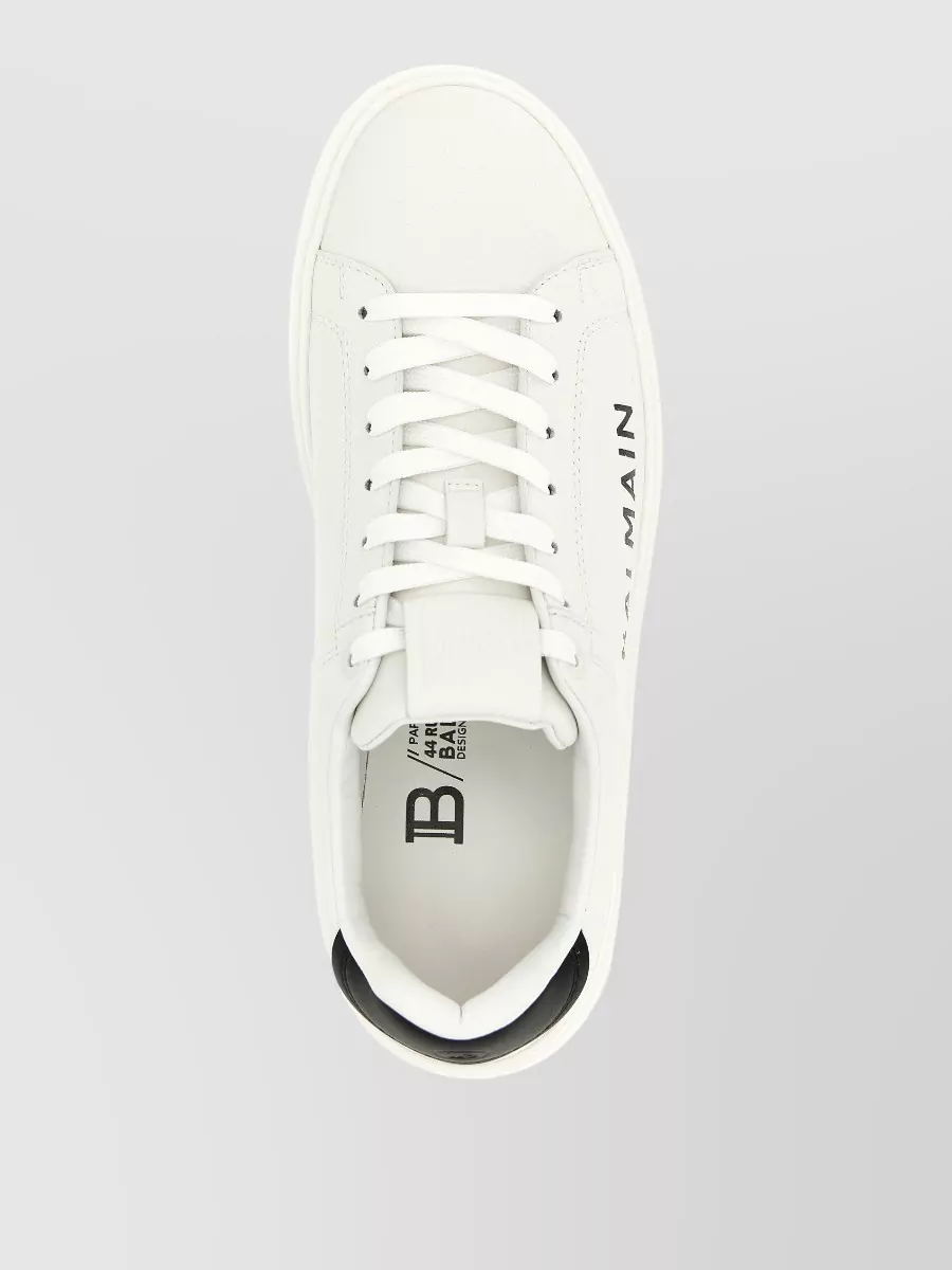 Balmain Court Sneakers Low Top Round Toe Rubber
