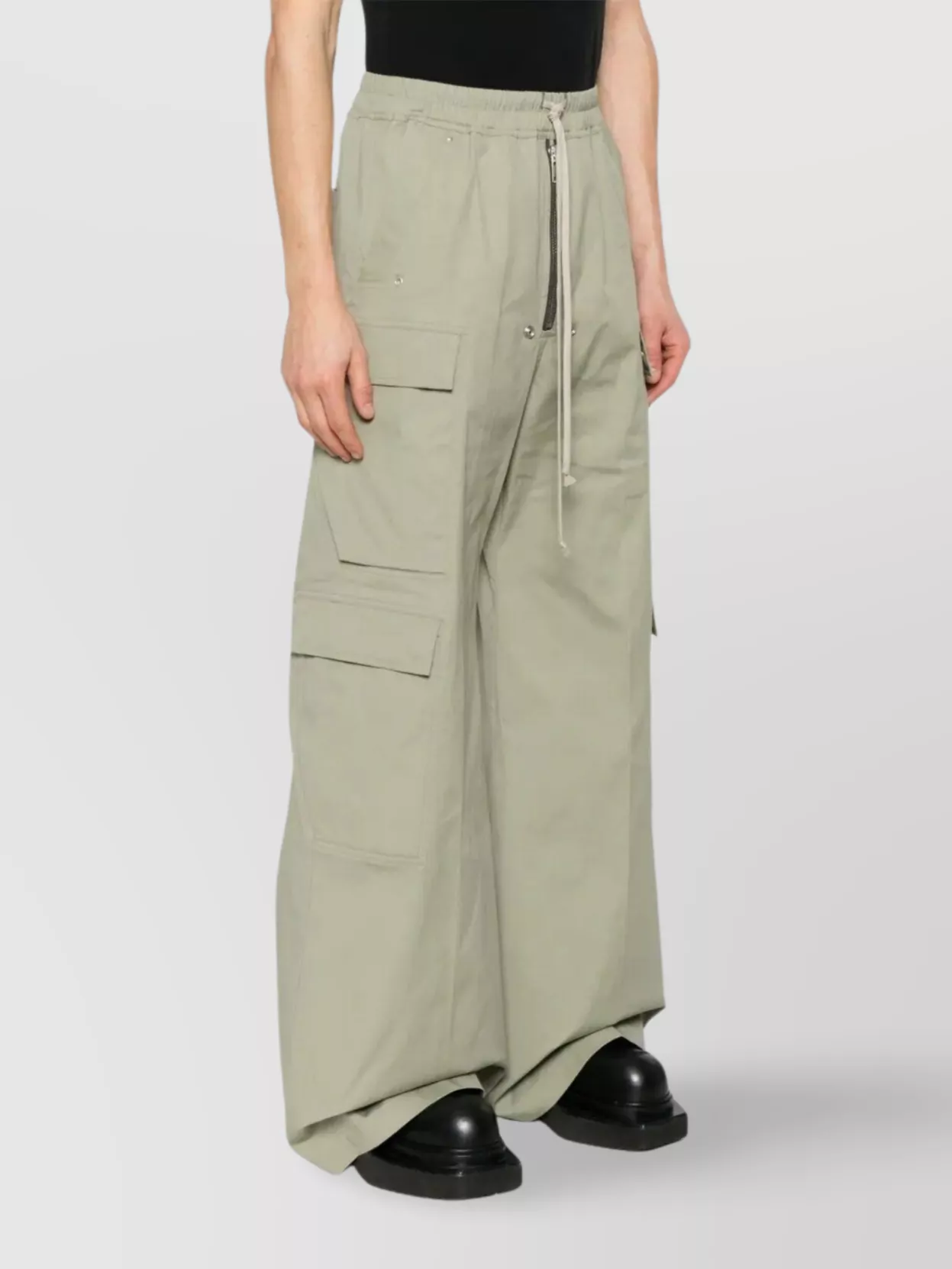 Rick Owens Cargo Trousers Drawstring In Green
