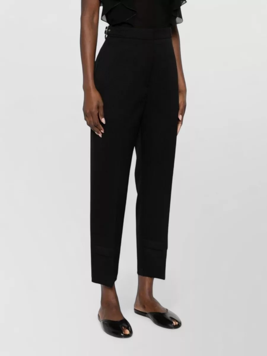 Lanvin Straight Trousers Belt Loops Button Detail