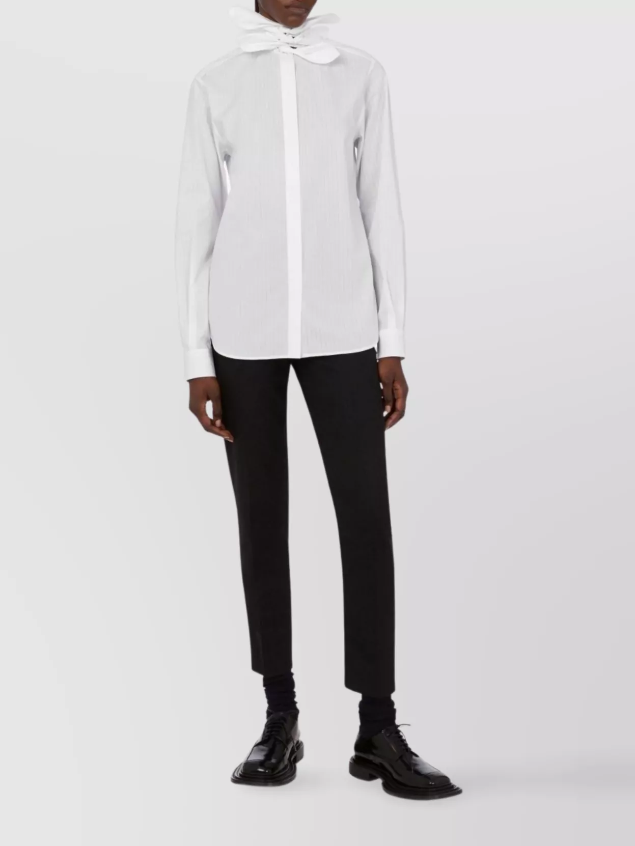 Moschino Long Sleeve Top Featuring Bow Detail In White