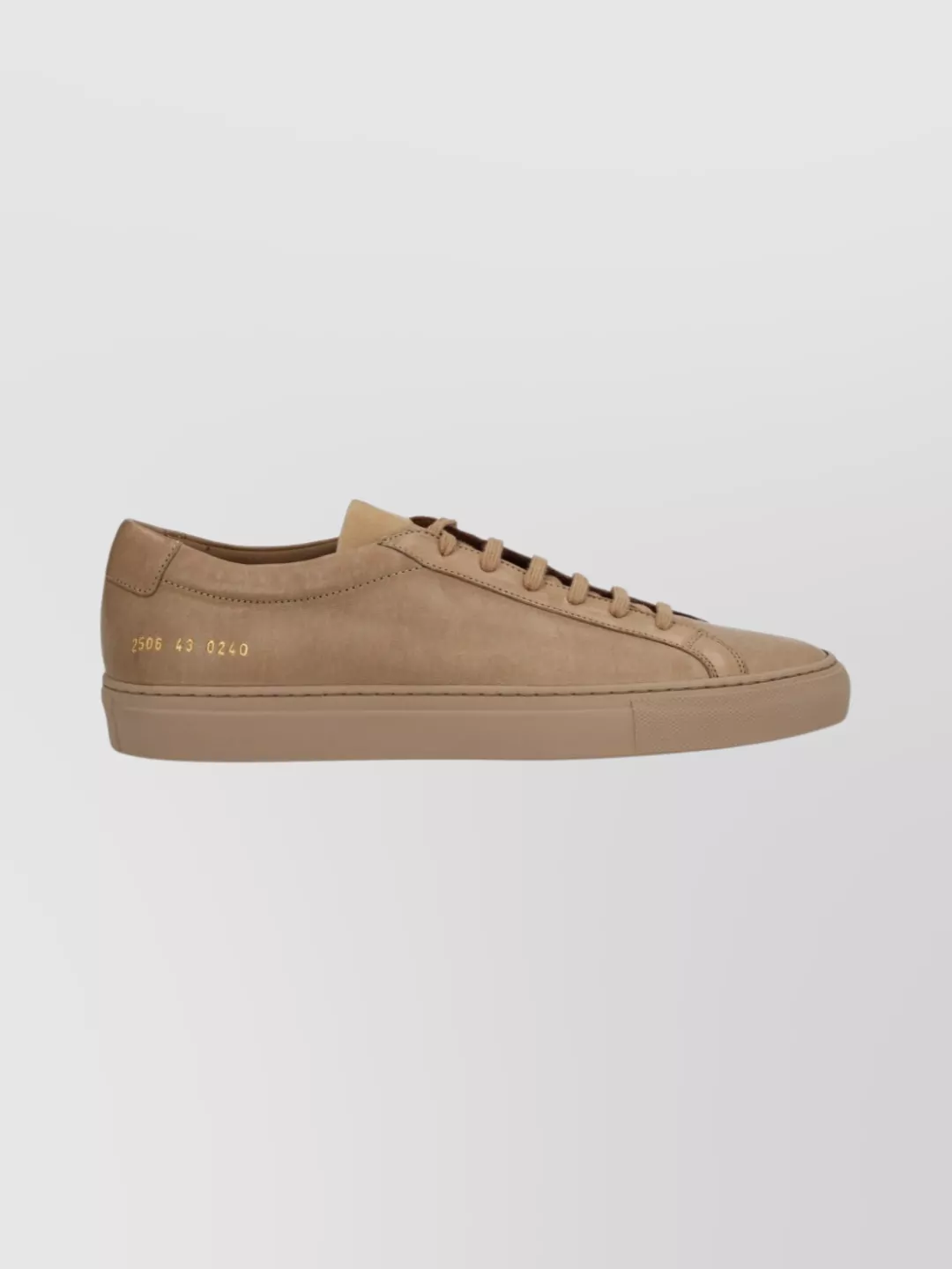 Common Projects Round Toe Sneakers With Flat Sole Design