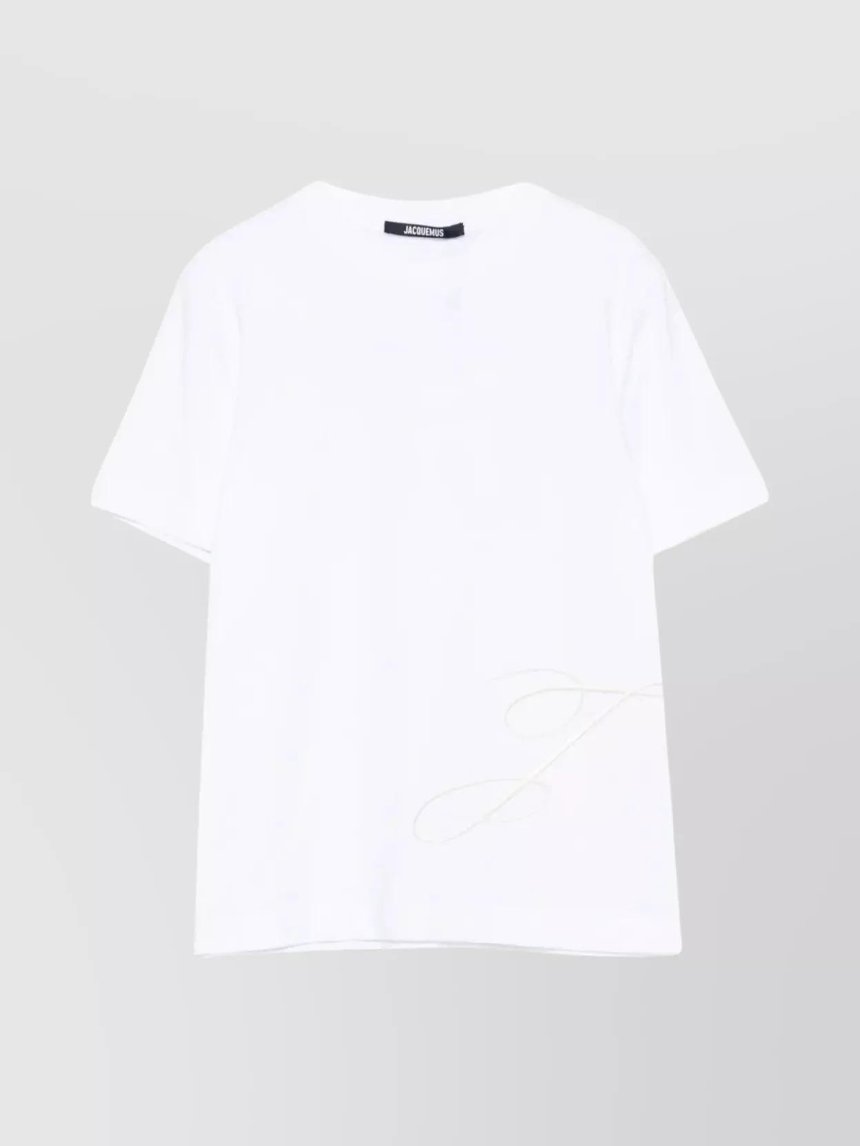 Jacquemus J Embroidered Crew Neck Short Sleeves In White