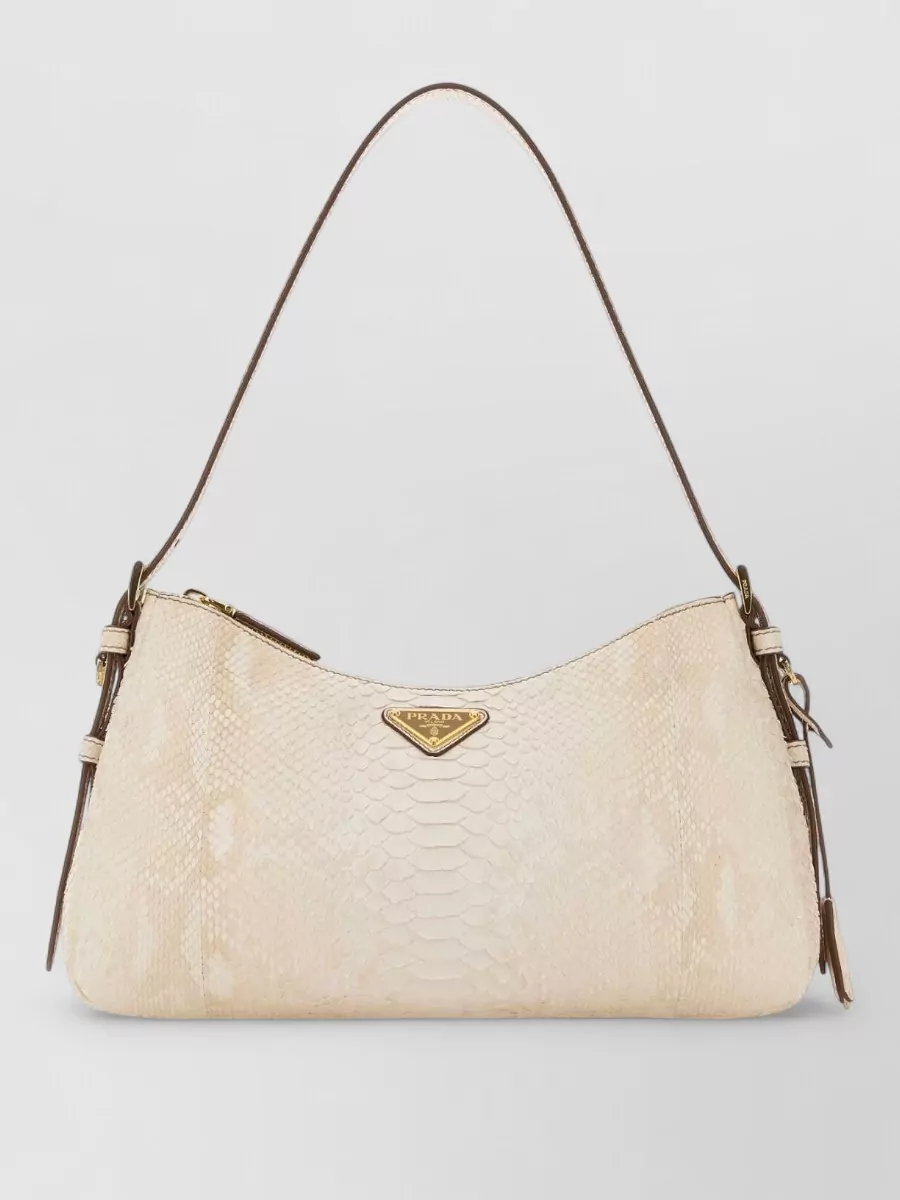 Prada aimée python leather shoulder bag