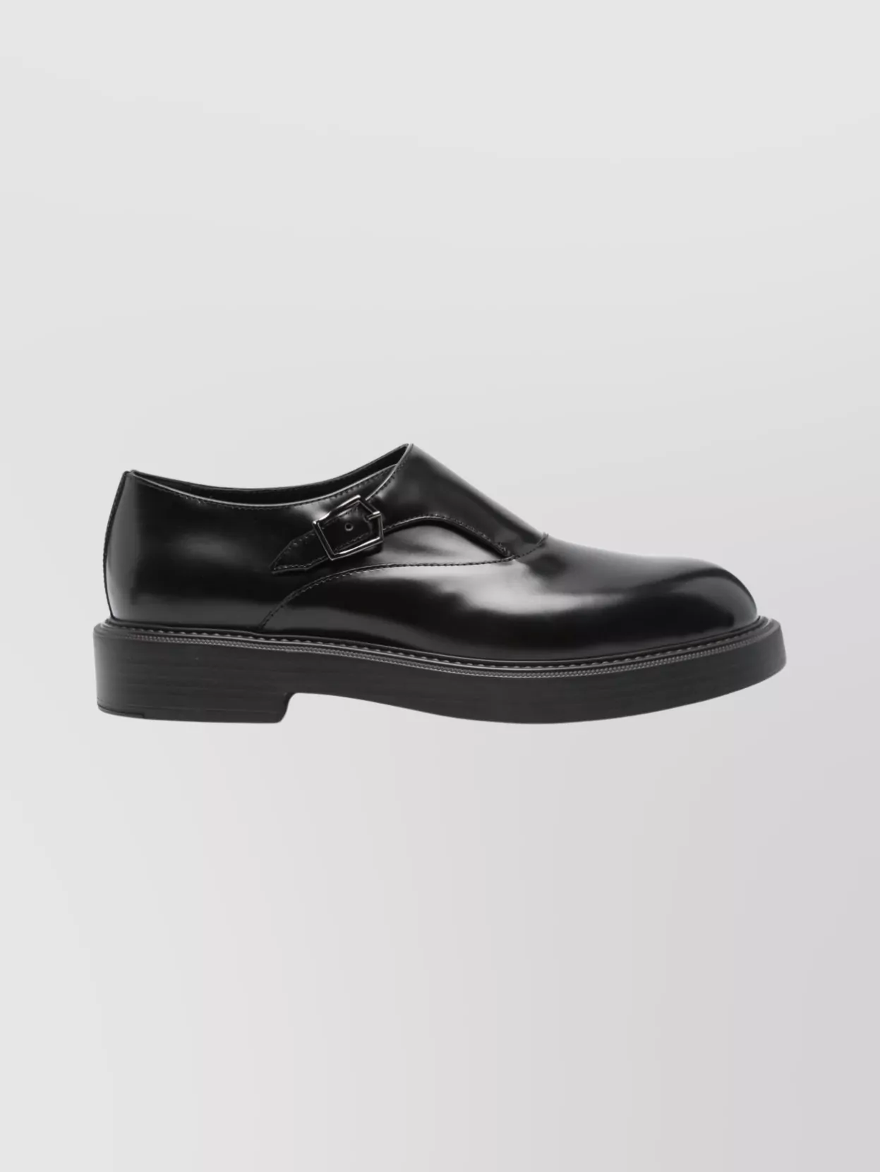 Emporio Armani Monk Shoes With Buckle And Block Heel