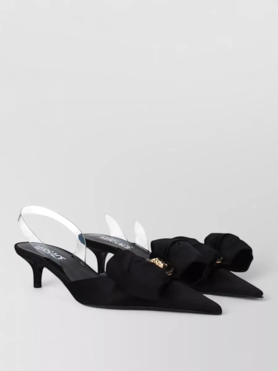 Versace Satin Slingback Sandals