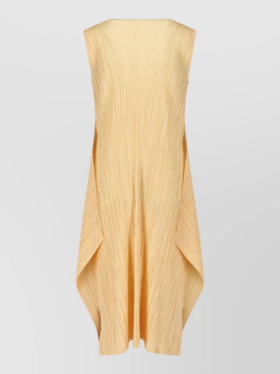 Pleats Please Issey Miyake Polyester Midi Dress