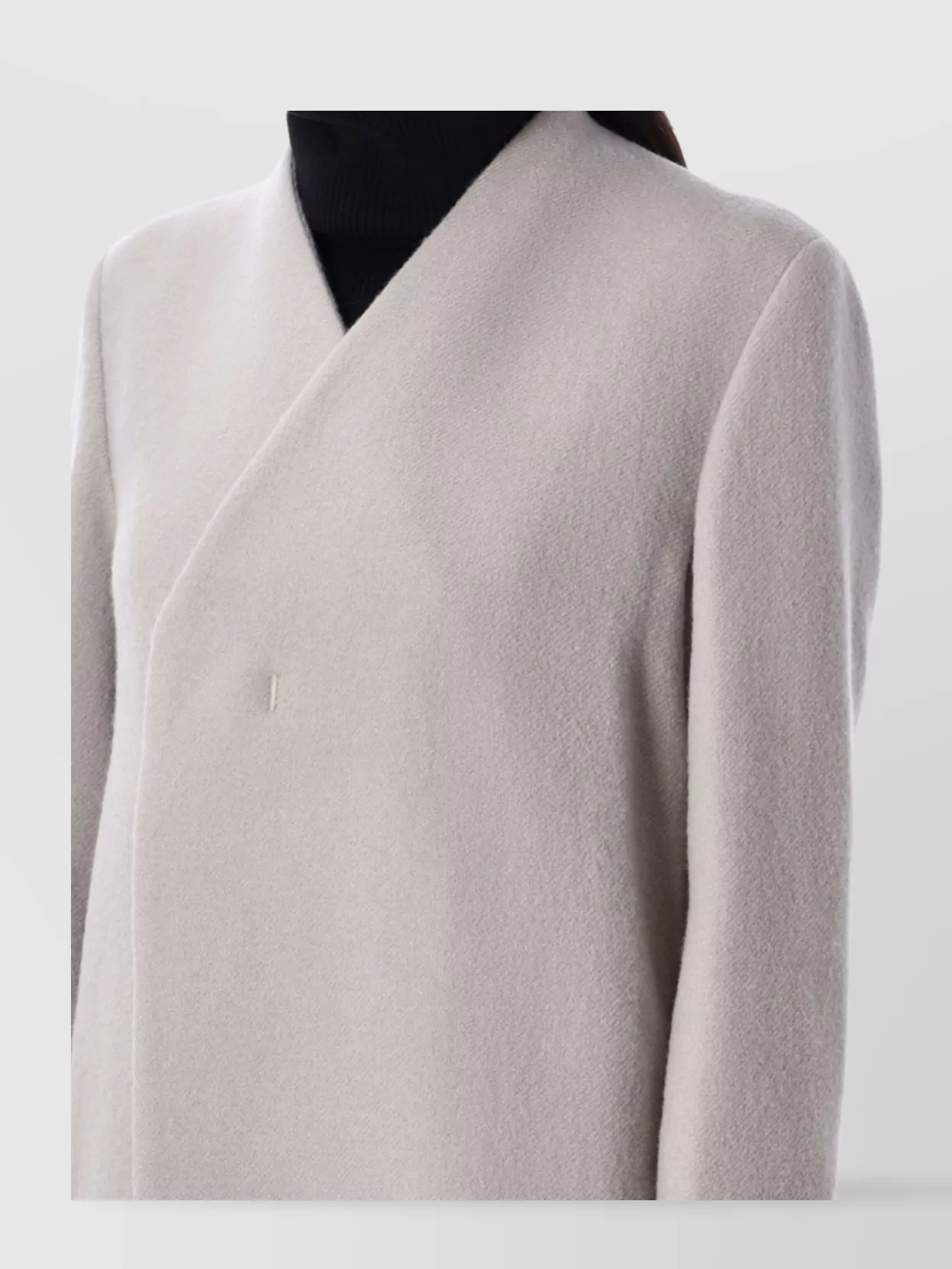 Rick Owens Long Satin Cuff Coat With Side Pockets
