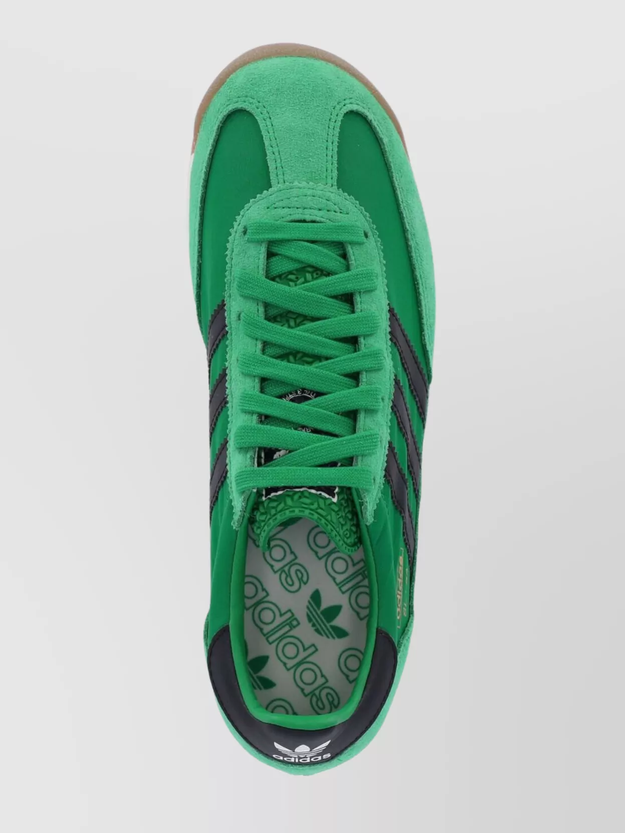 Adidas Low Top Sneakers Green Suede Upper