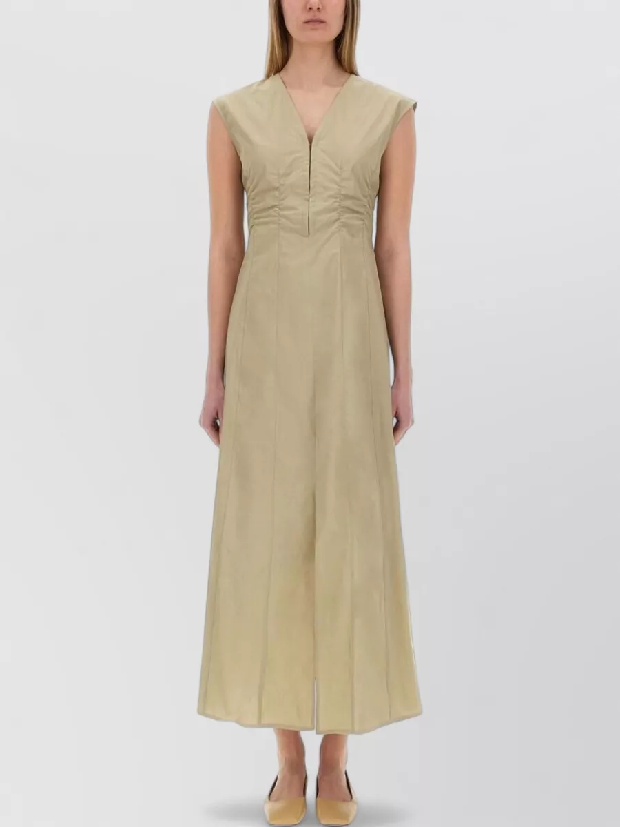 Alysi Cotton Poplin Maxi Dress