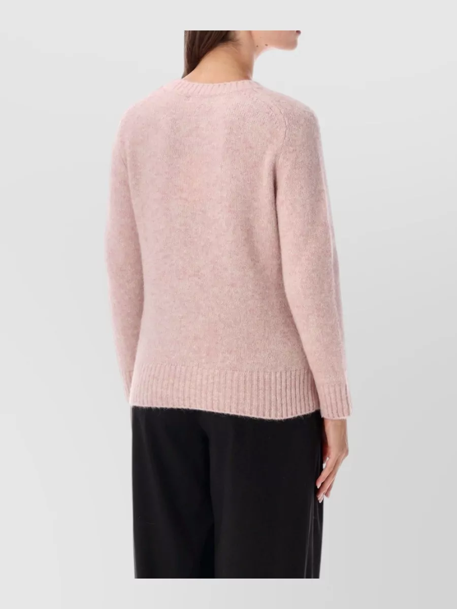 Soeur Wool Alpaca Fine-Knit Crew-Neck Sweater