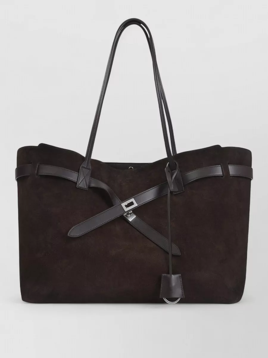 Balenciaga Bel Air Large Suede Shoulder Bag