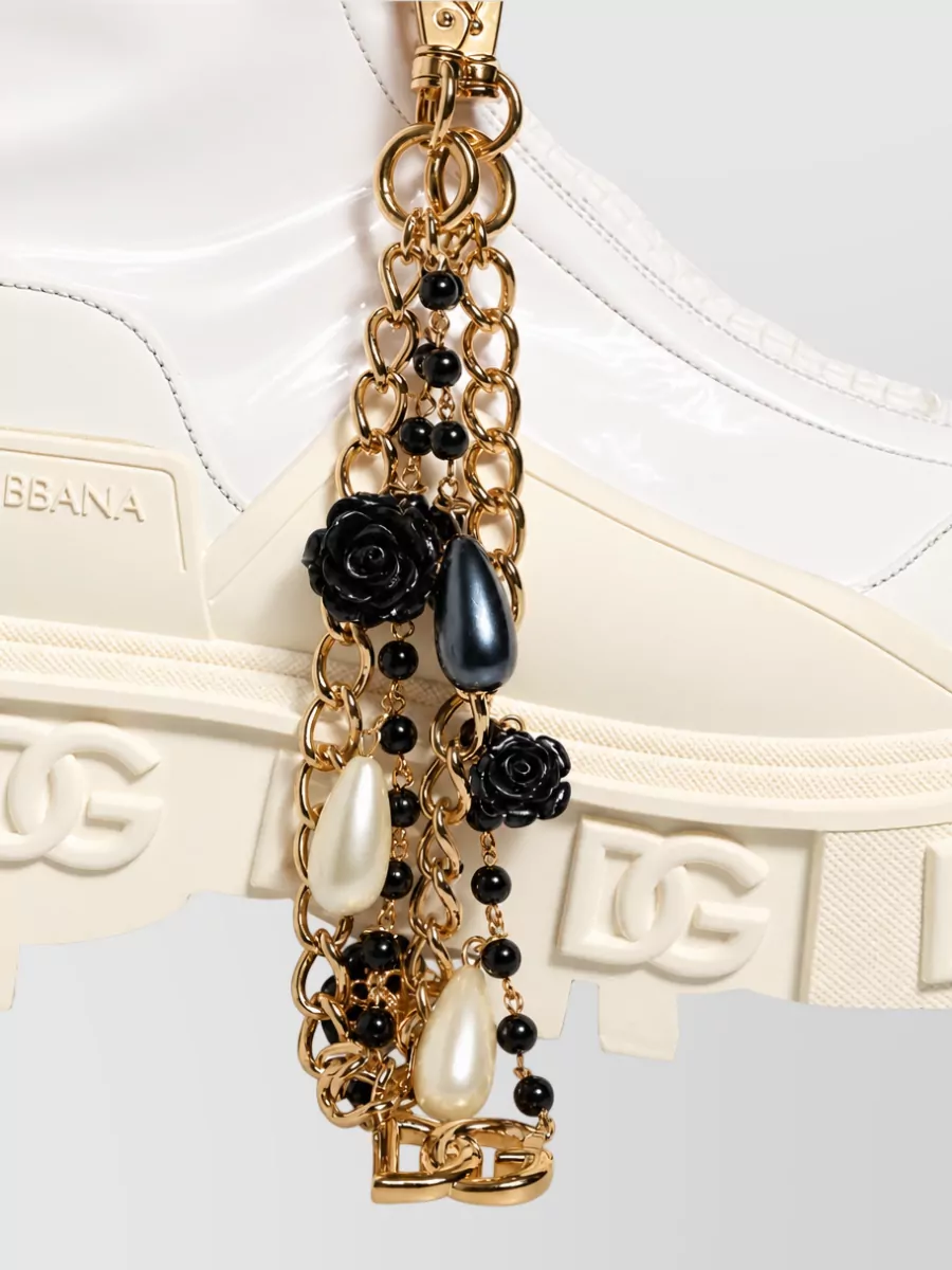 Dolce&Gabbana Leather Logo High-Top Sneakers