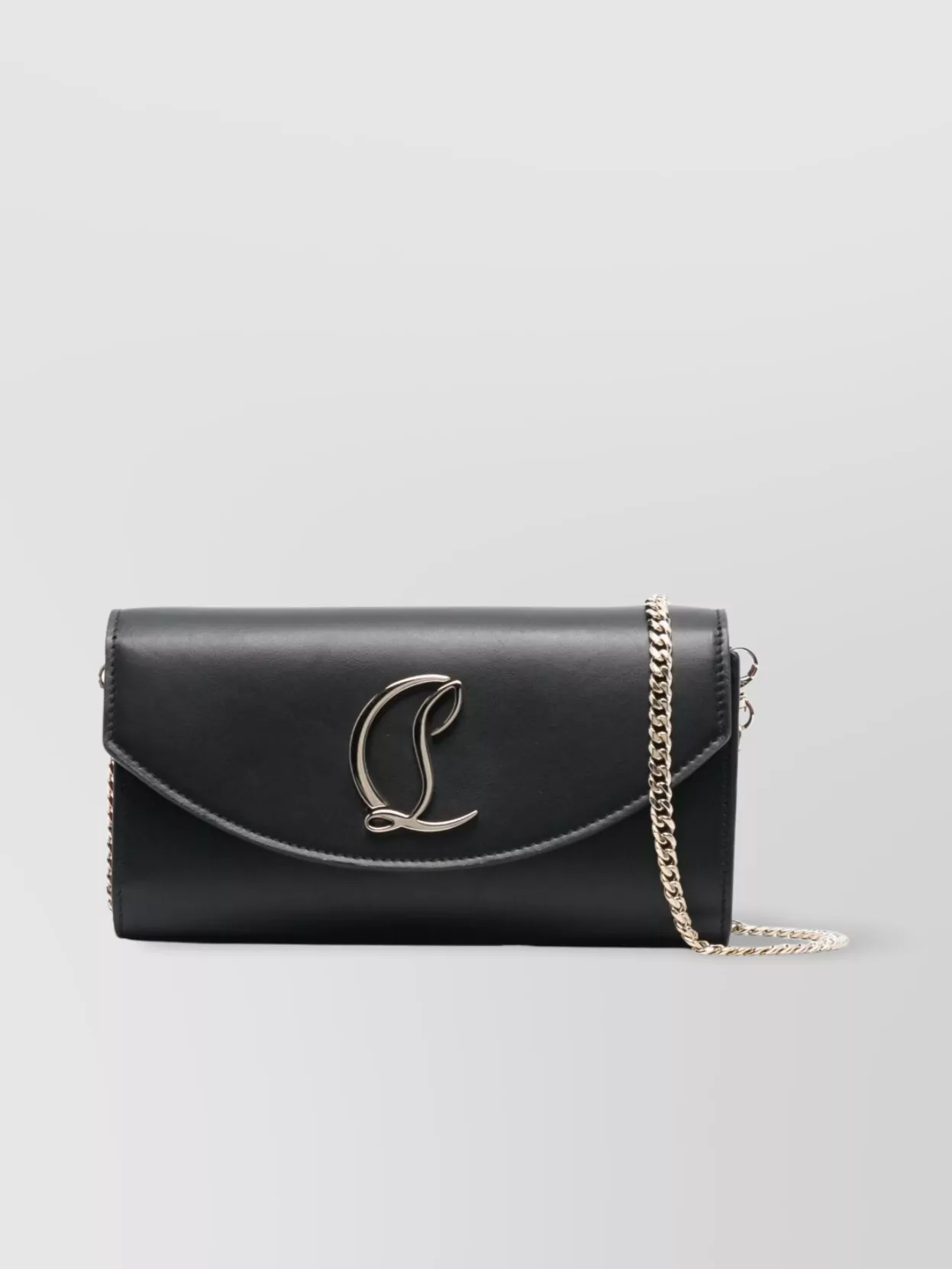 Christian Louboutin Leather Clutch Bag Chain Strap