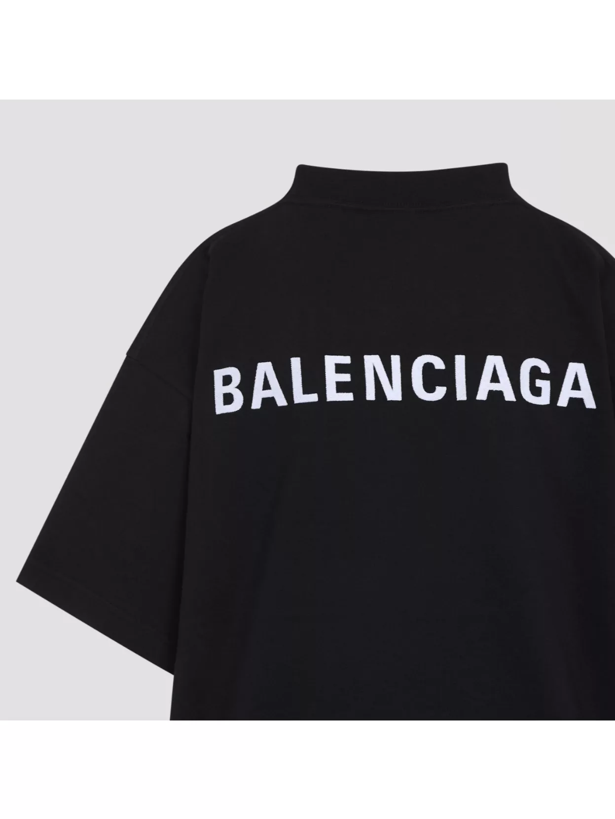 Balenciaga Cropped Crewneck Jersey T-Shirt