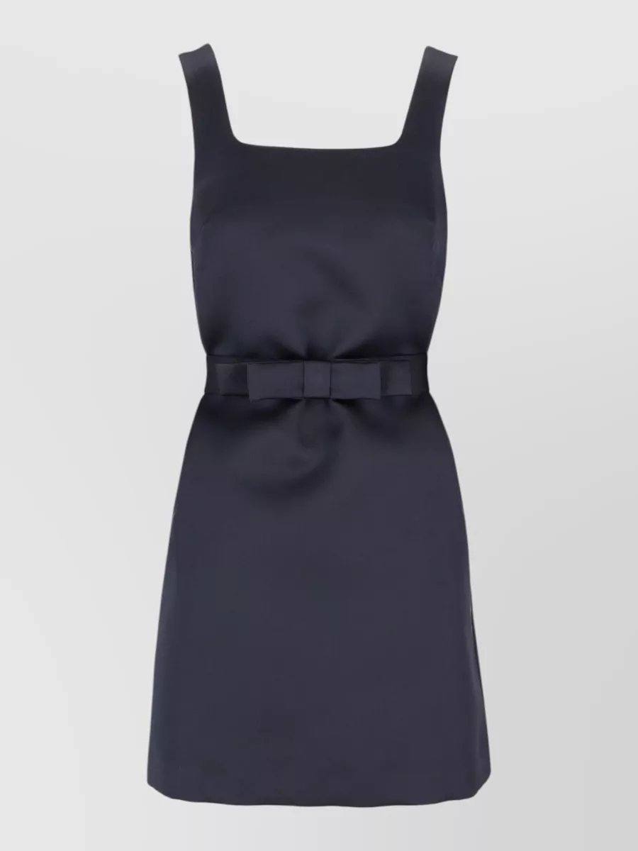 P.a.r.o.s.h Belted Waist Mini Dress Square Neckline