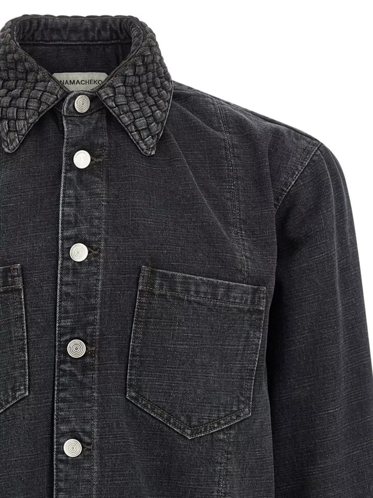 Namacheko Braided Long Sleeve Shirt With Quilted Collar