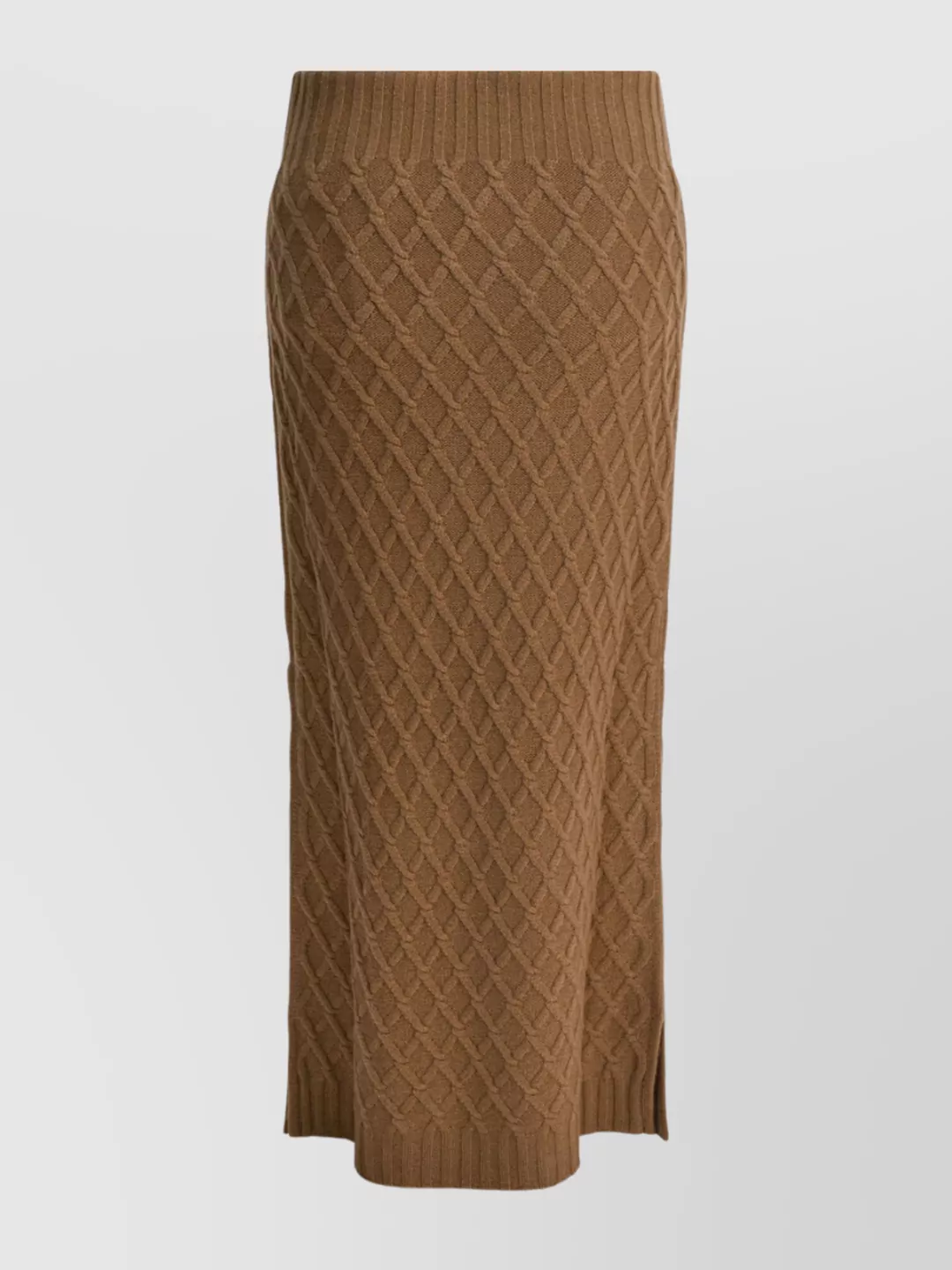 Max Mara Textured Knit Skirt Side Slit