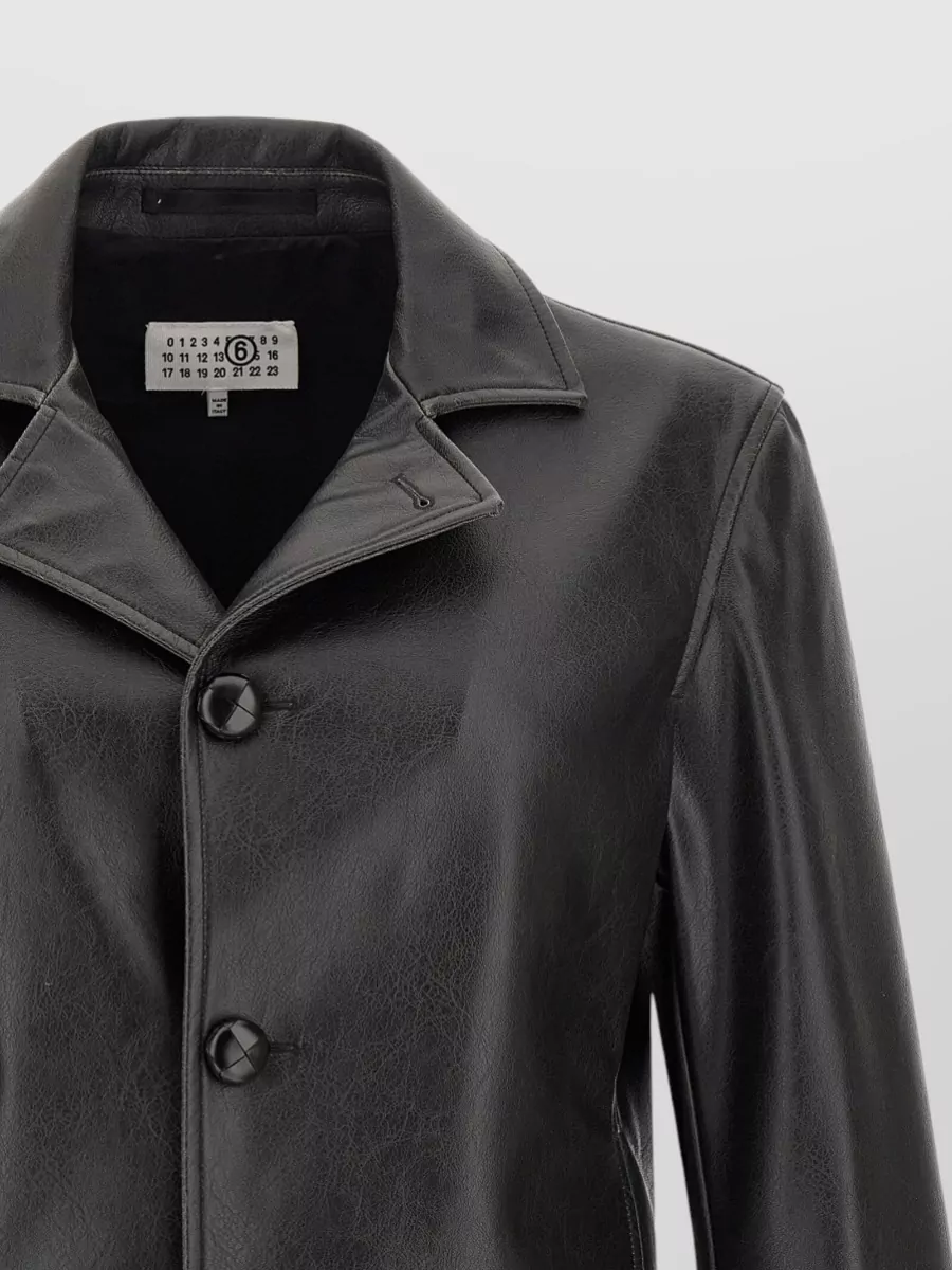 Mm6 Maison Margiela Faux Leather Western Jacket